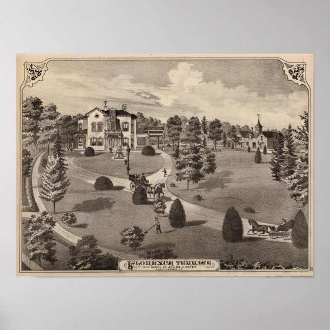 Póster Vista de Brattleboro Vermont (Frente)