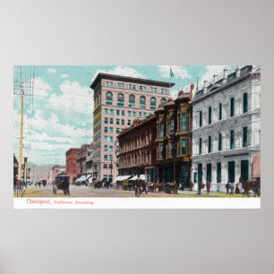 Póster Vista de Broadway Oakland, CA