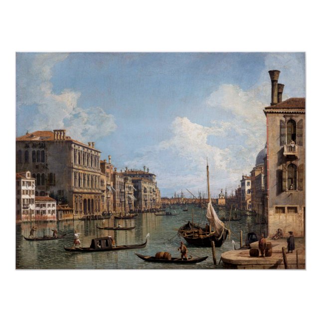 Póster Vista de Canaletto al Gran Canal (Anverso)