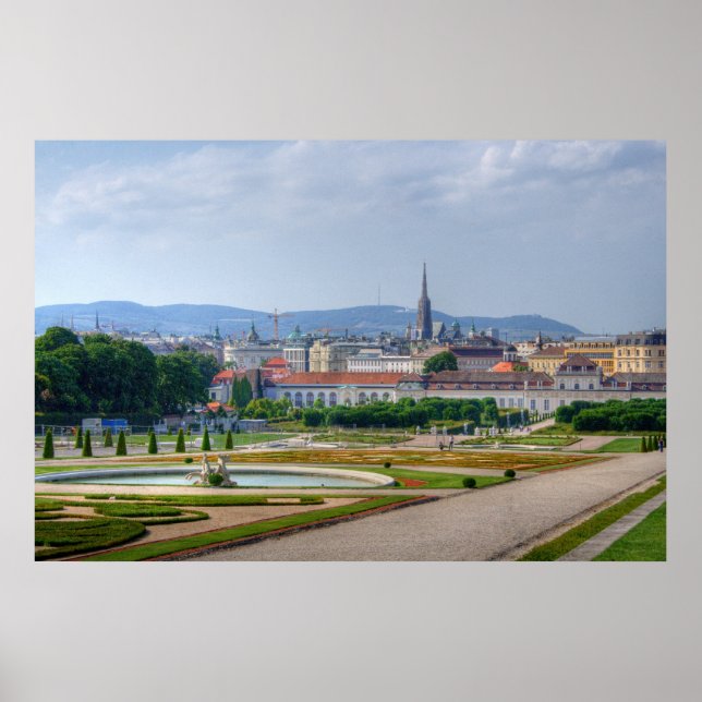 Póster Vista de Canaletto sobre Viena, Austria (Frente)