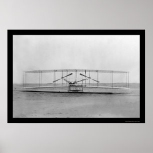 Póster Vista de cerca de un avión de un hermano Wright 19