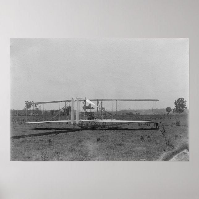Póster Vista de cierre del avión de Wright Brothers (Frente)