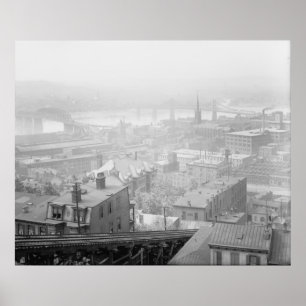 Póster Vista de Cincinnati desde el Monte Adams