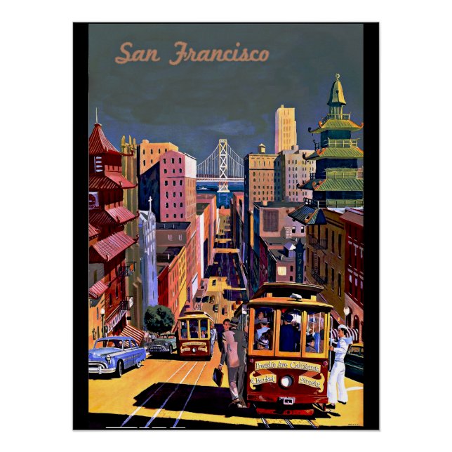 Póster Vista de ciudad de San Francisco (Anverso)