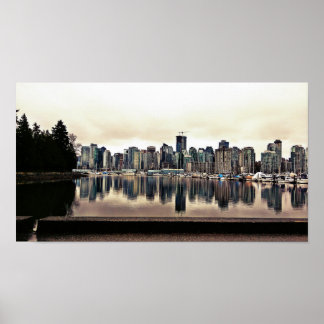 Póster Vista de ciudad de Vancouver