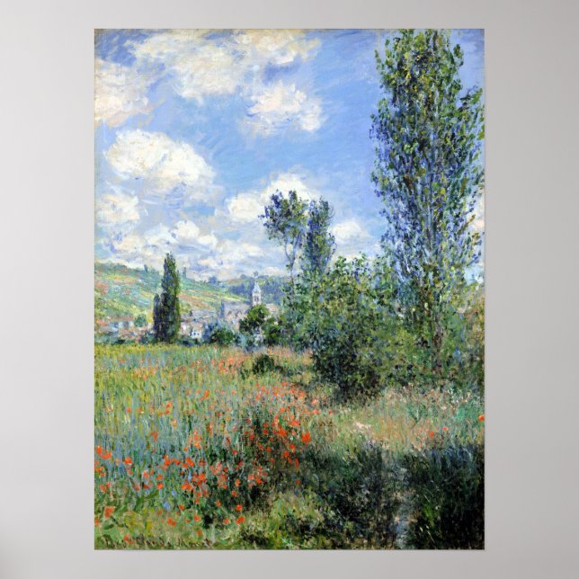 Póster Vista de Claude Monet de Vétheuil (Frente)