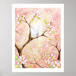 Póster Vista de color rosa