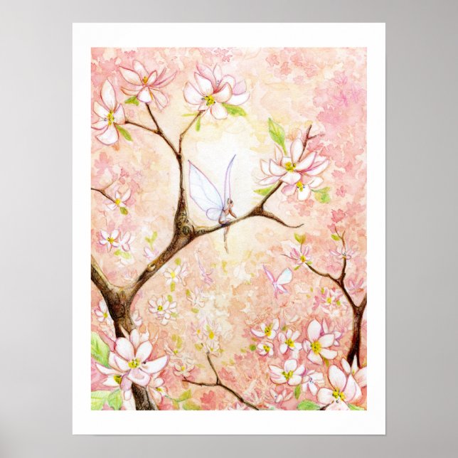 Póster Vista de color rosa (Frente)
