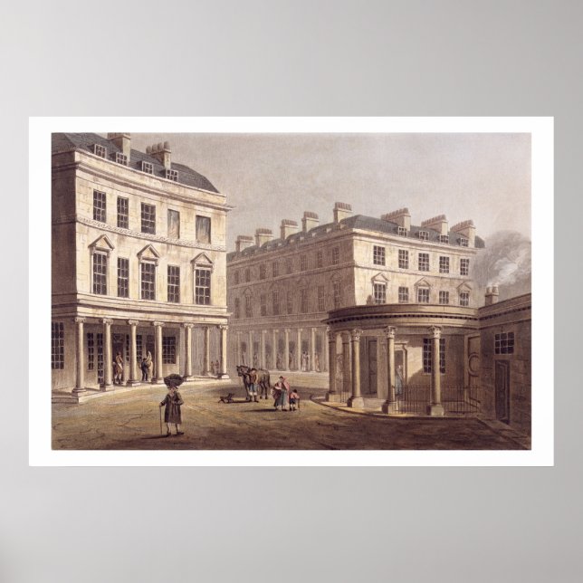 Póster Vista de Cross Bath, Bath Street, de 'Bath Illust (Frente)