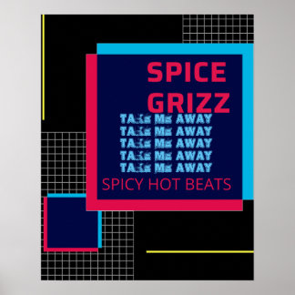 Póster Vista de cuadrícula de SPICE GRIZZ
