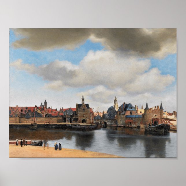 Póster Vista de Delft, por Johannes Vermeer (Frente)