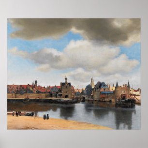 Póster Vista de Delft por Vermeer - poster