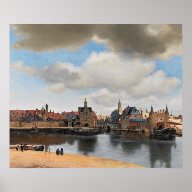 Póster Vista de Delft por Vermeer - Poster (Frente)