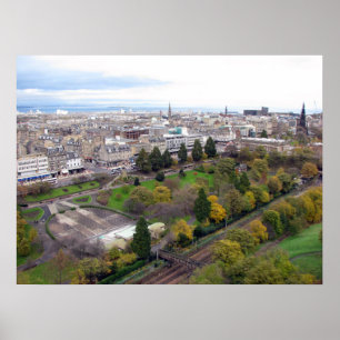 Póster Vista de Edimburgo Escocia