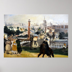 Póster Vista de Édouard Manet de la exposición de 1867