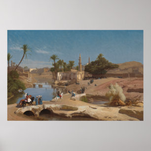 Póster Vista de EL-Fayoum de Medinet de Jean-Léon Gérôme