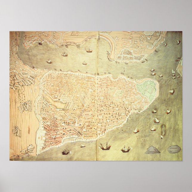 Póster Vista de Estambul (Frente)