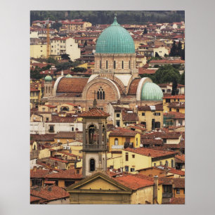 Póster Vista de Florencia, Italia desde Piazza