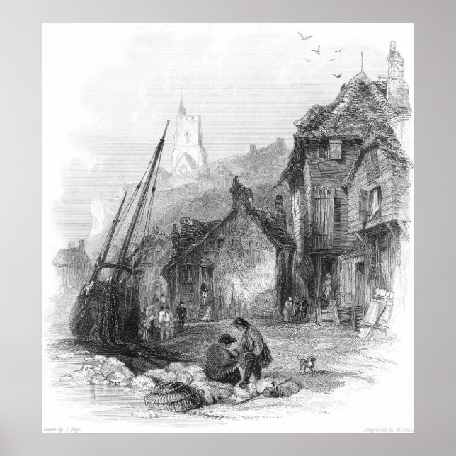 Póster Vista de Folkestone (Frente)