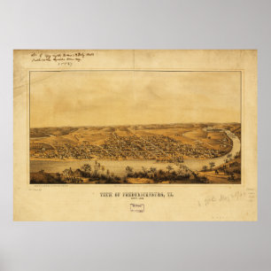 Póster Vista de Fredericksburg, Virginia (noviembre de