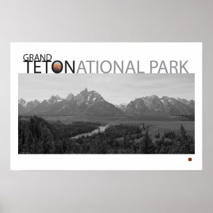 Póster Vista de GRAND TETON NAT’L PARK-Wyoming-Ansel Adam