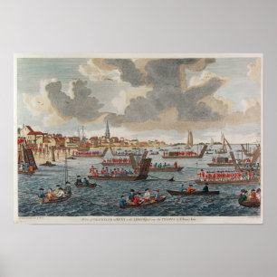 Póster Vista de Gravesend con tropas