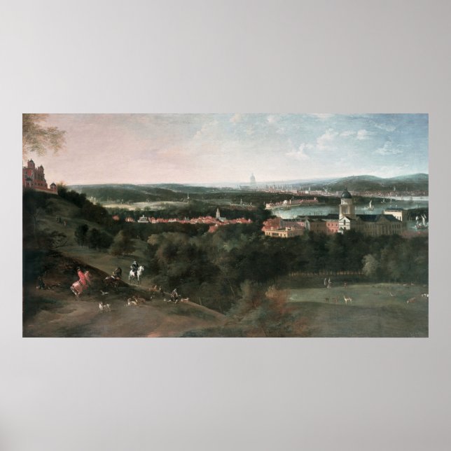 Póster Vista de Greenwich Park hacia Londres (Frente)