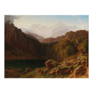 Póster Vista de Grossglockner desde Kals