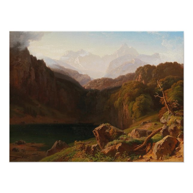 Póster Vista de Grossglockner desde Kals (Anverso)