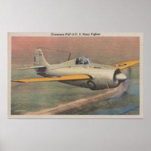 Póster Vista de Grumman F4F-3-U.S.