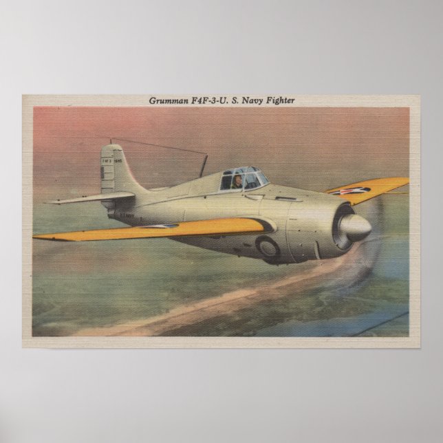 Póster Vista de Grumman F4F-3-U.S. (Frente)