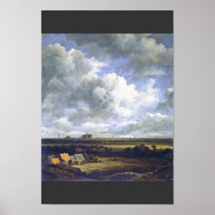 Póster Vista de Haarlem de Ruisdael Jacob Isaacksz. Van