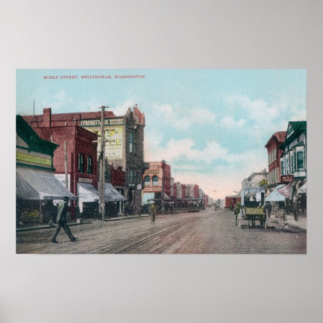Póster Vista de Holly StreetBellingham, WA (Frente)