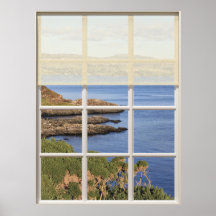 Vista de isla escocesa desde la ventana