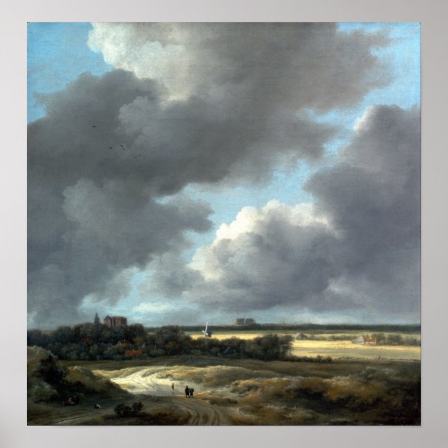 Póster Vista de Jacob van Ruisdael de Alkmaar (Frente)