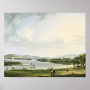 Póster Vista de Knock Ninney y parte de Lough Erne desde