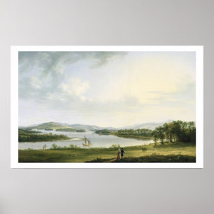Póster Vista de Knock Ninney y parte de Lough Erne desde