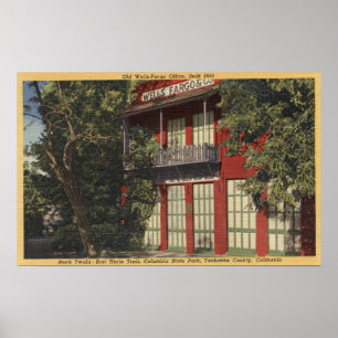 Póster Vista de la antigua oficina de Wells-Fargo (1855)