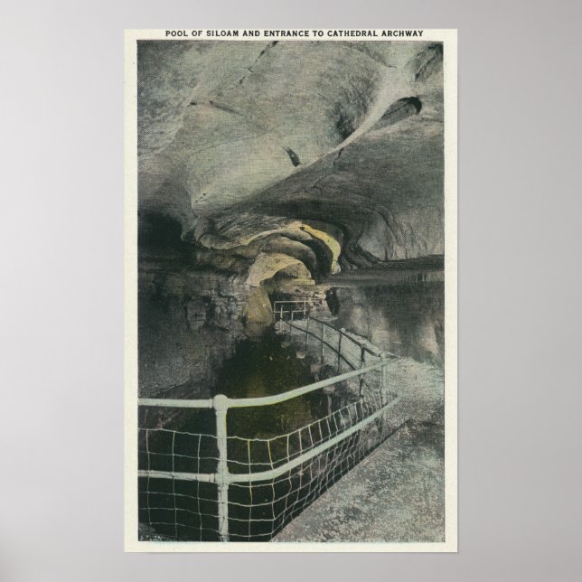 Póster Vista de la arcada de la catedral del estanque de  (Frente)
