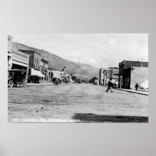 Póster Vista de la avenida de la cabaña