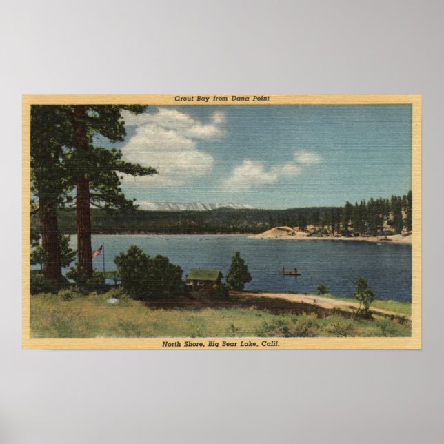 Póster Vista de la bahía de Grout desde Dana Point (Frente)