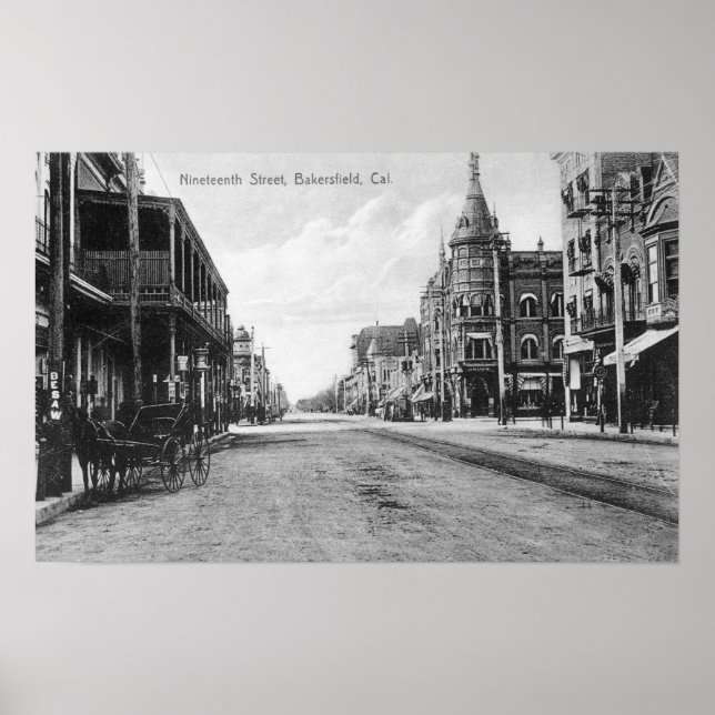 Póster Vista de la calle 19 # 2Bakersfield, CA (Frente)
