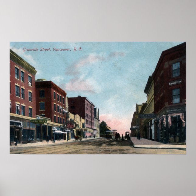 Póster Vista de la calle Granville (Frente)