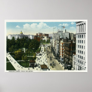 Póster Vista de la calle Tremont desde Boylston