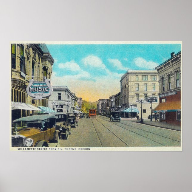 Póster Vista de la calle Willamette (Frente)