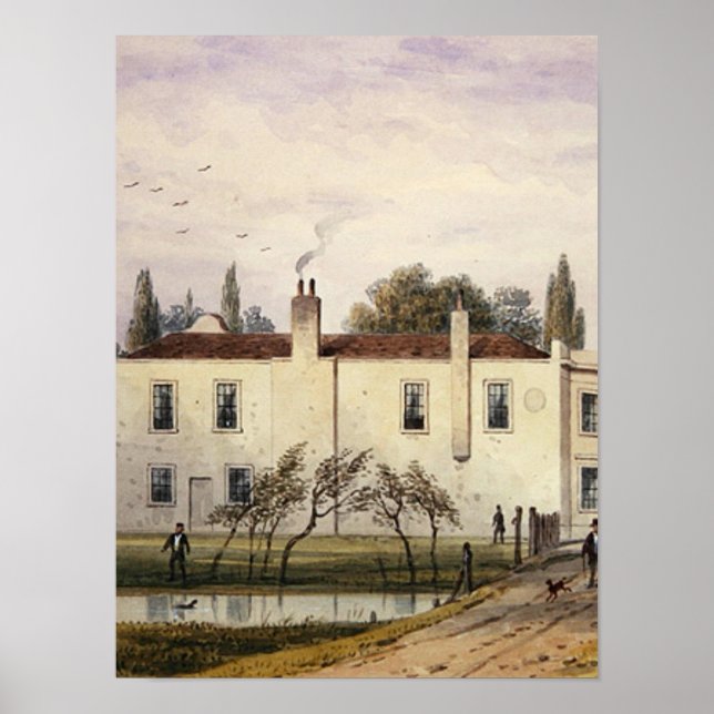 Póster Vista de la Casa de Copenhague, 1853 (Frente)