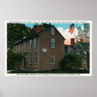 Póster Vista de la casa de Hancock Clark vieja # 3