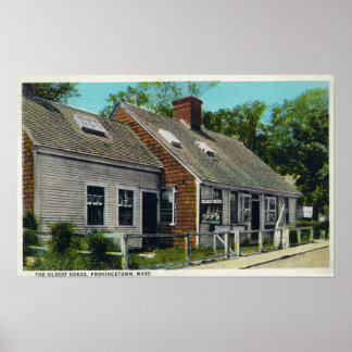 Póster Vista de la casa más antigua de la ciudad