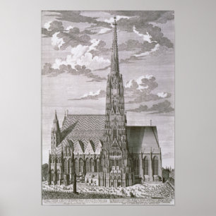 Póster Vista de la Catedral de San Esteban