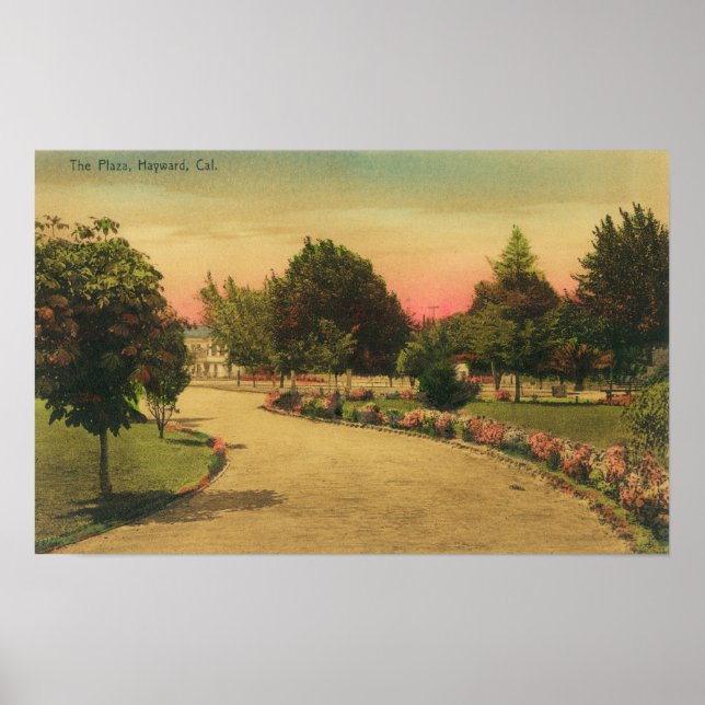 Póster Vista de la City Plaza Hayward, CA (Frente)